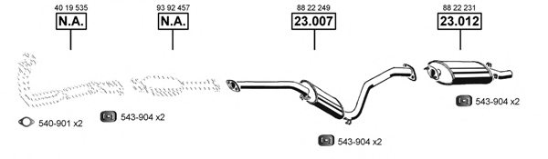 ASMET SA231295 Exhaust System